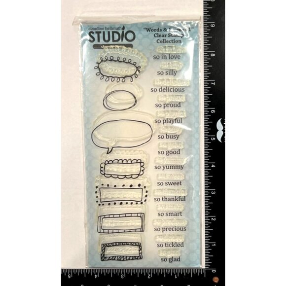 Claudine Hellmuth Studio Words & Frames Clear Stamp Collection CH534704 - Picture 2 of 3